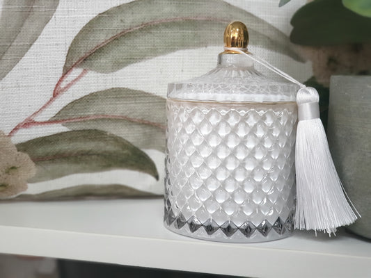 ROYAL WHITE LARGE CANDLE JAR