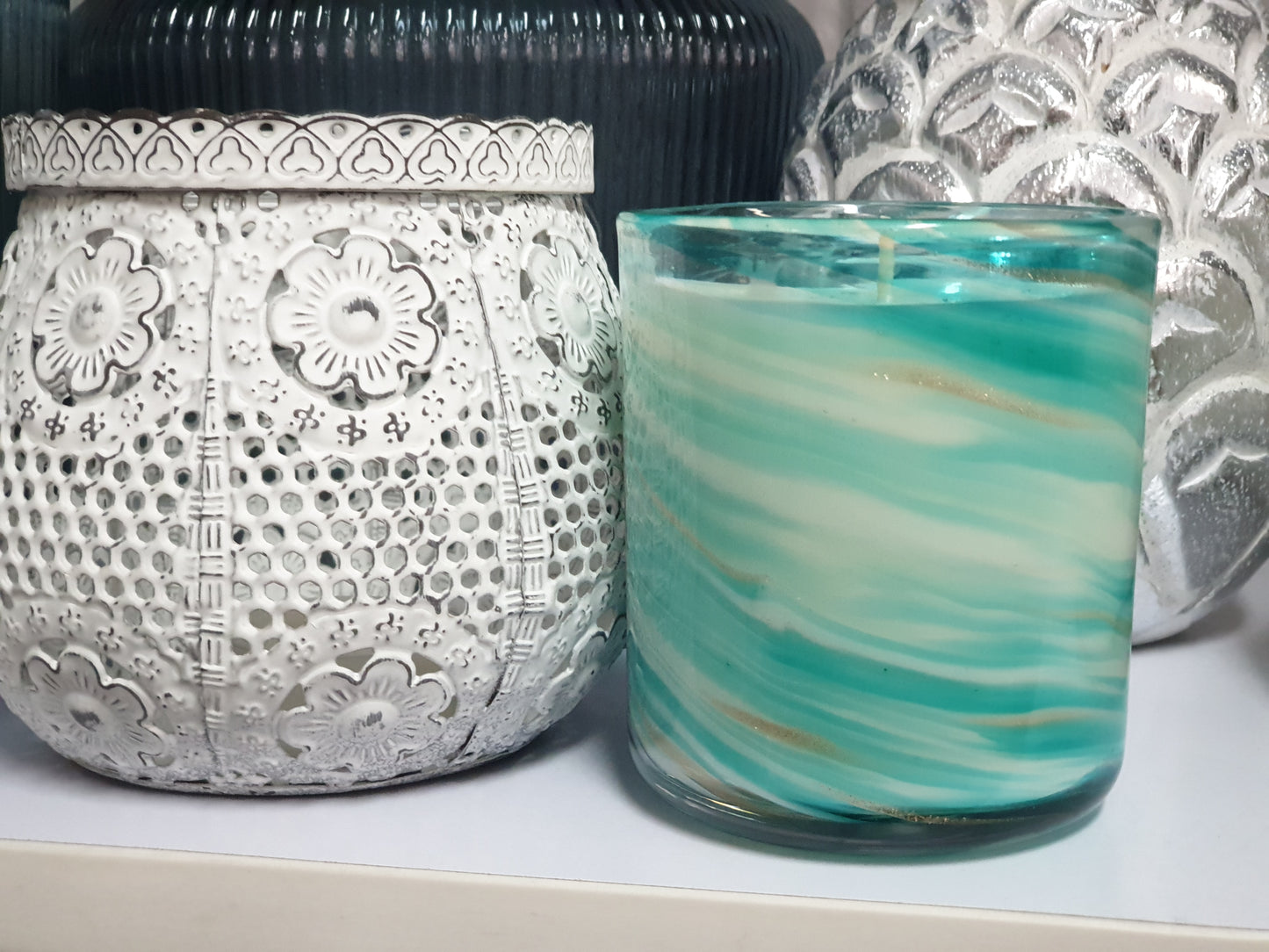 elegant, coloured strong smelling candle jars