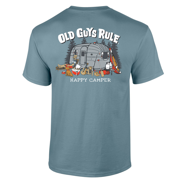 OLD GUYS RULE HAPPY CAMPER