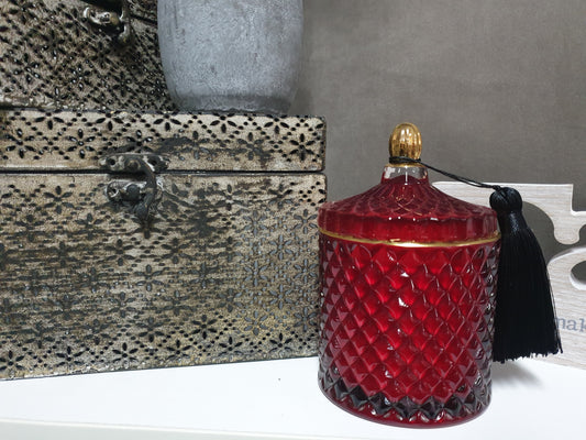elegant, coloured strong smelling candle jars