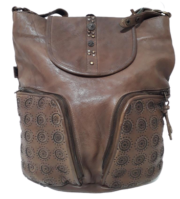 Kelsie leather convertable backpack
