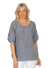 GINGHAM SHELL TOP