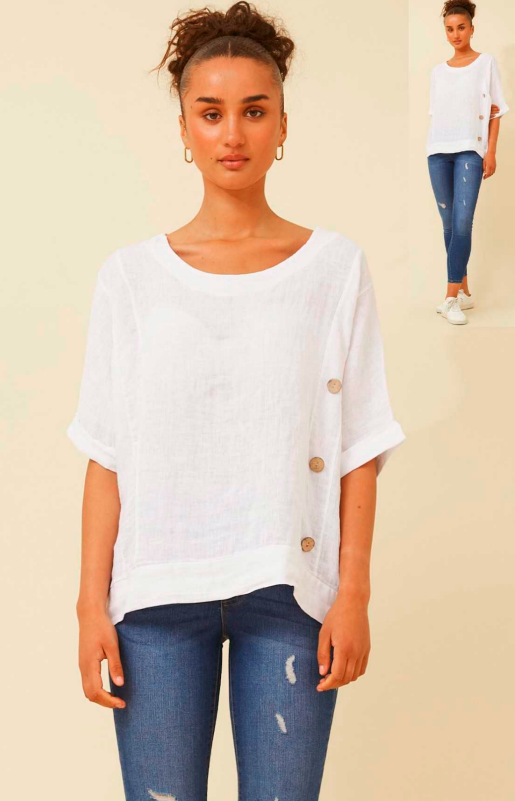 Button Linen top