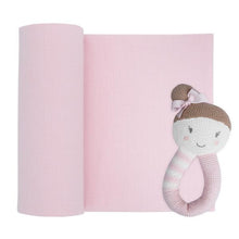 MUSLIN SWADDLE AND RATTLE