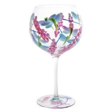 GIN GLASS HAND PAINTED