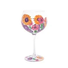 GIN GLASS HAND PAINTED