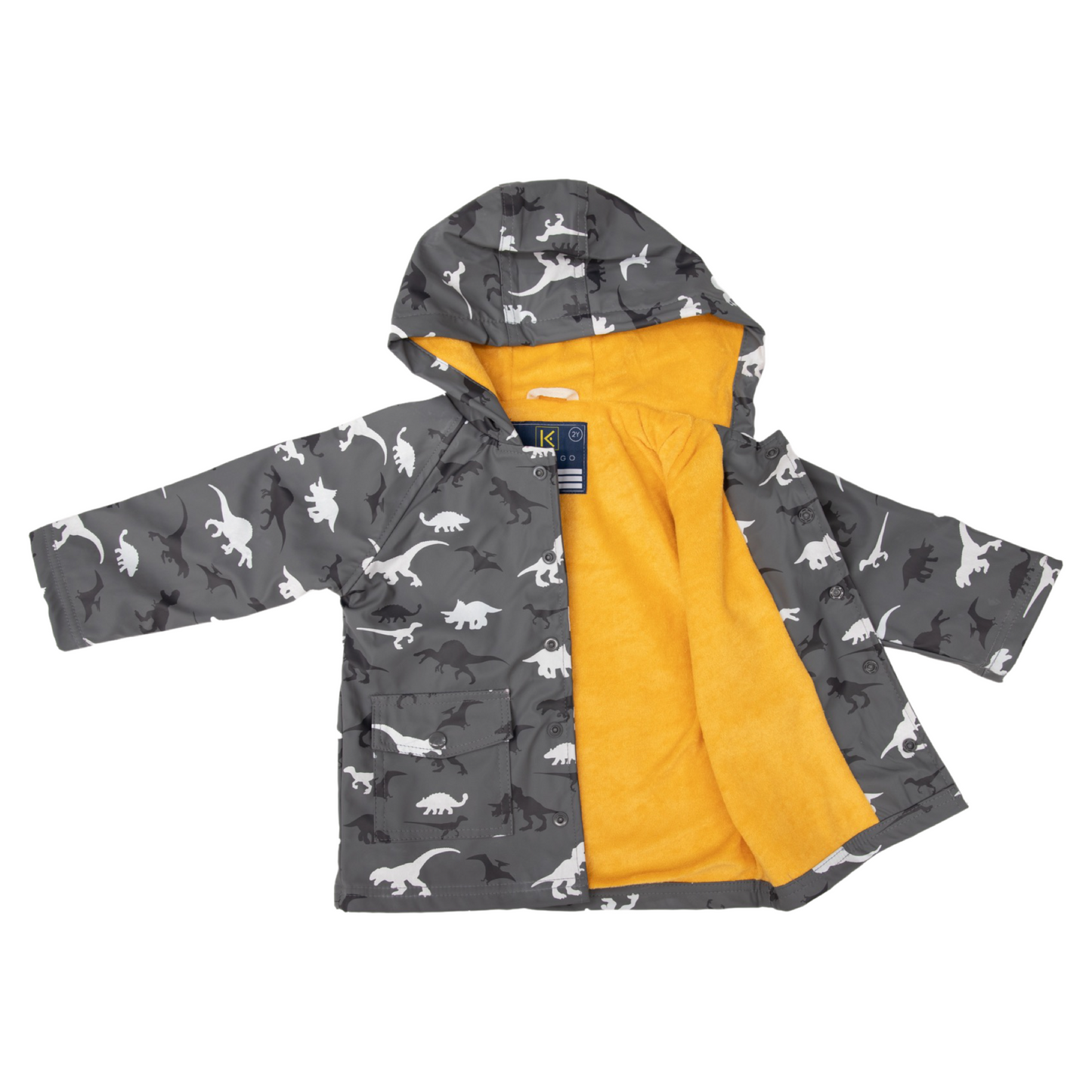 Colour changing kids raincoat