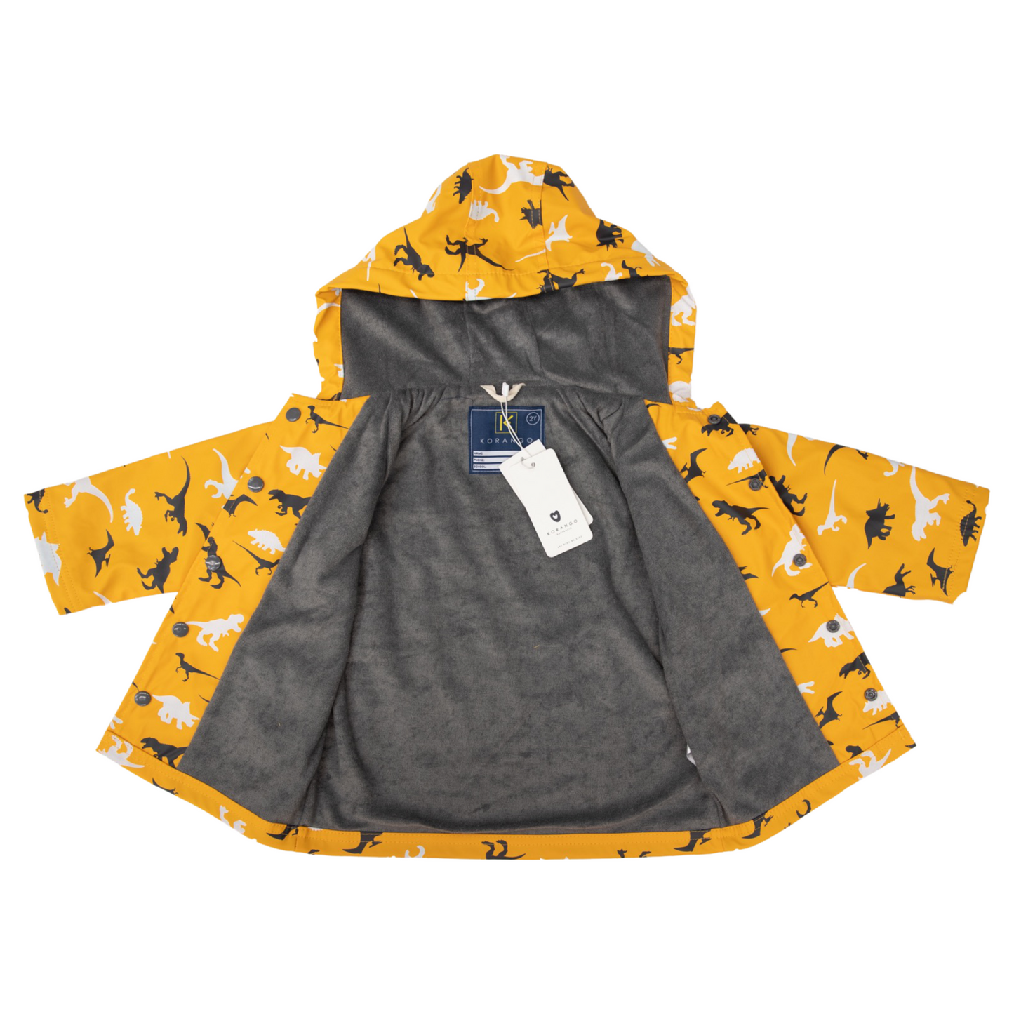 Colour changing kids raincoat