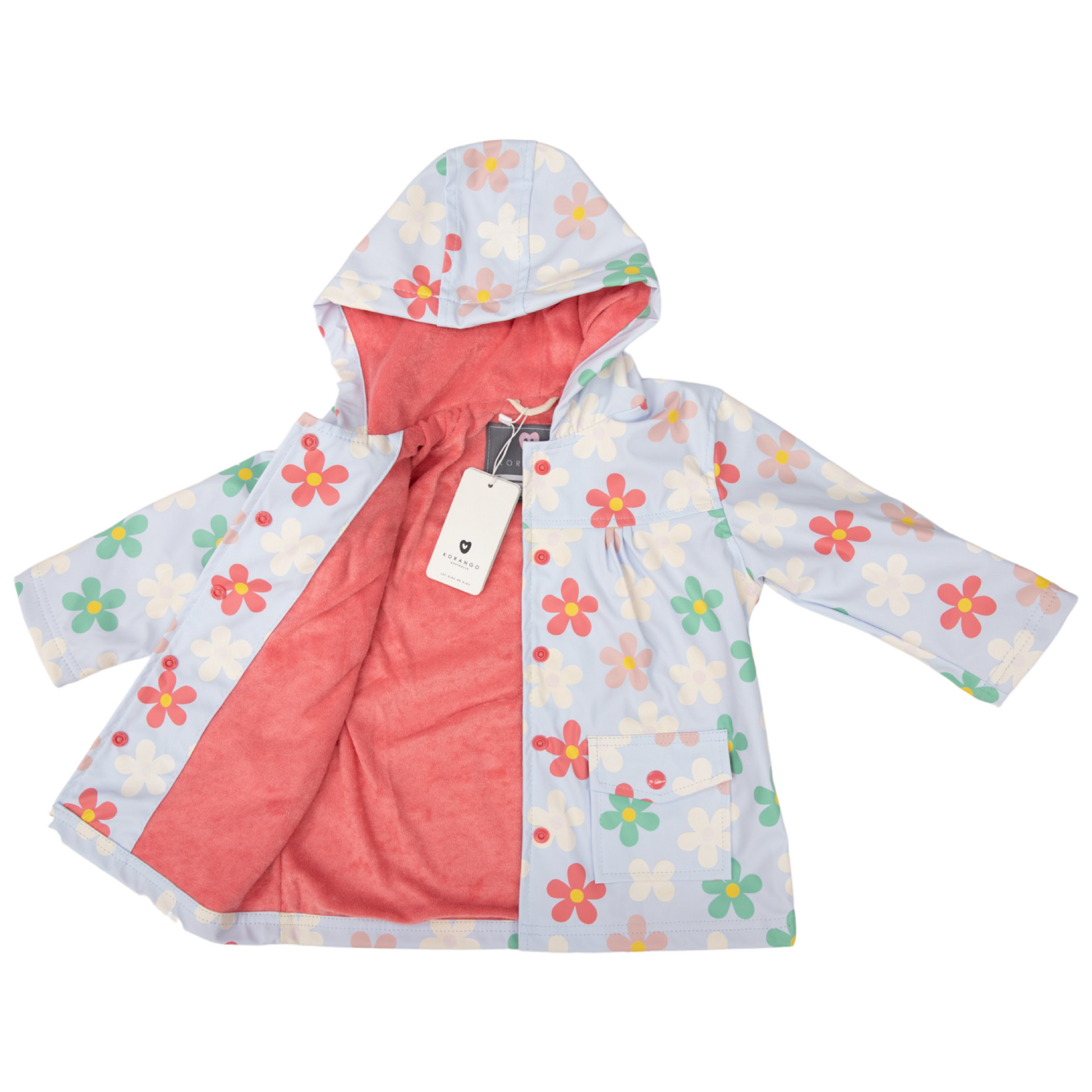 Colour changing kids raincoat