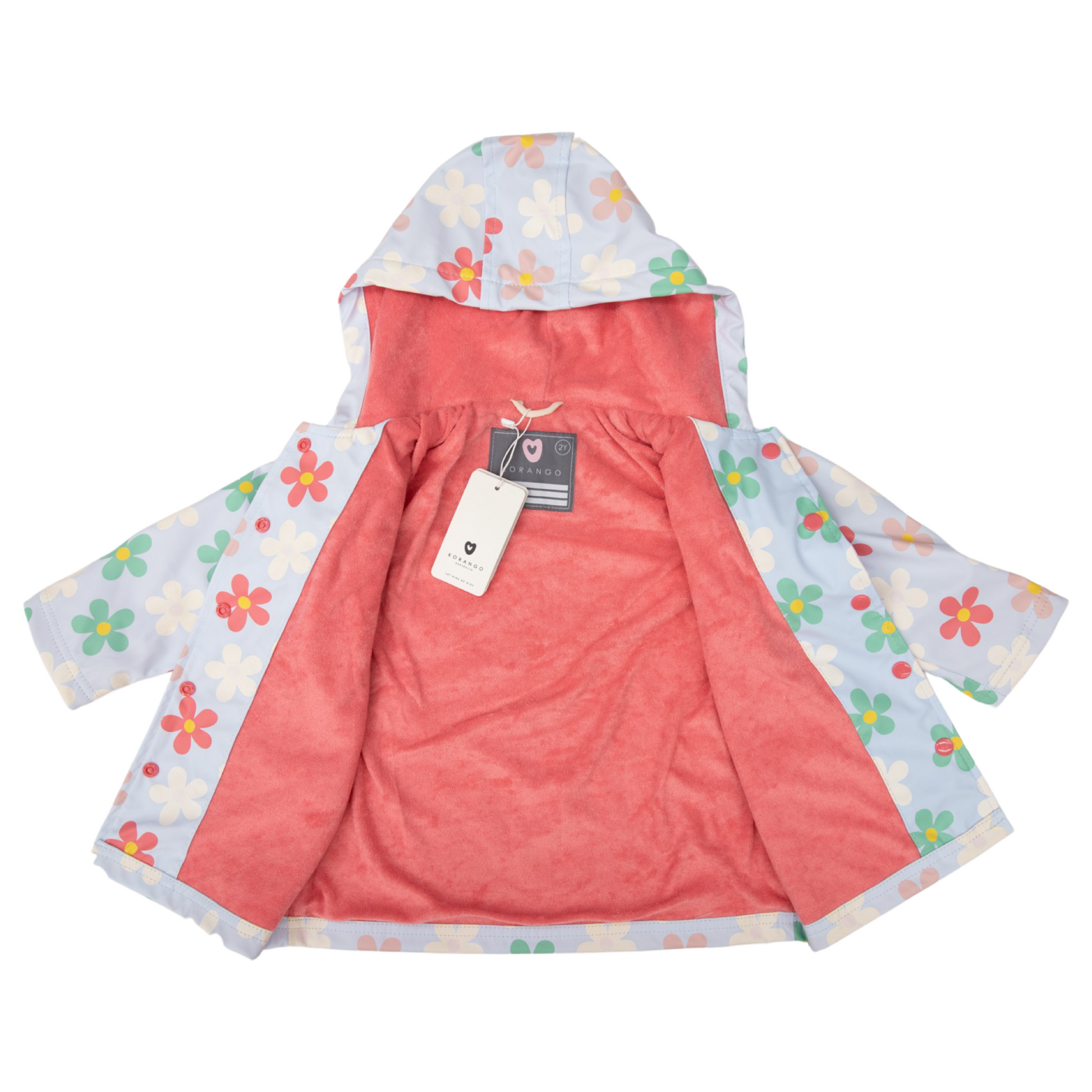 Colour changing kids raincoat