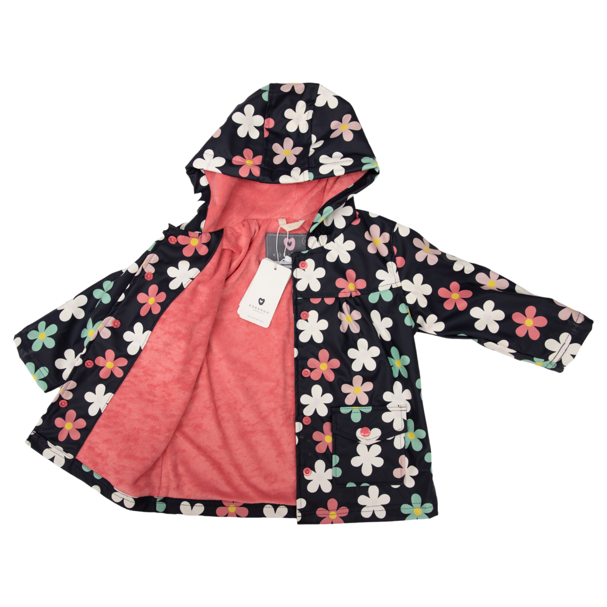 Colour changing kids raincoat