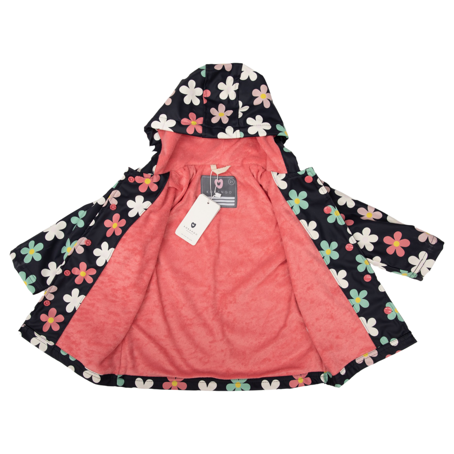 Colour changing kids raincoat