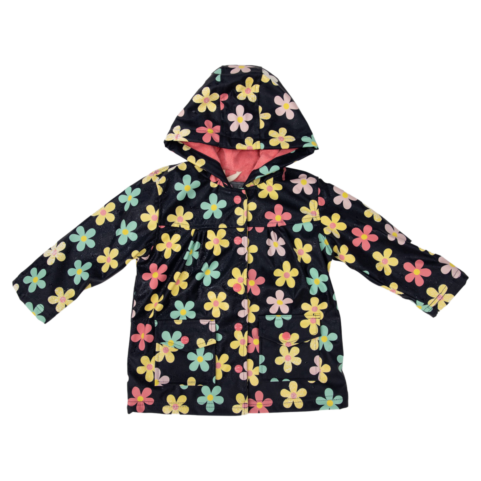 Colour changing kids raincoat