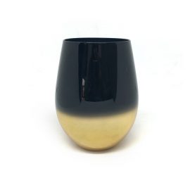 black with gold candle