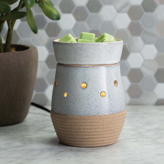 rustic white wax warmer